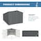 Chery Industrial Outdoor Large Metal Storage Shed 20x10FT, Garden Shed for Car, Truck, Bike, Garbage Can, Tool DOUMS1020DG01 - alternate 2